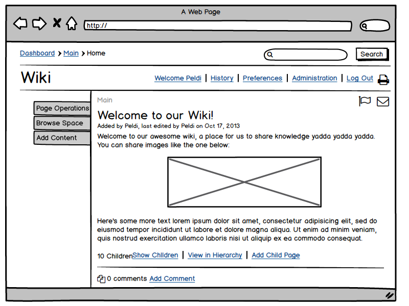 Balsamiq example - top project management tool